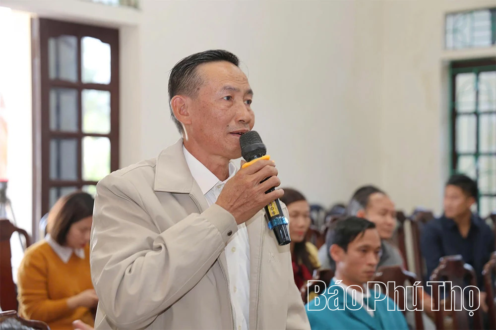 Đại biểu HĐND tỉnh tiếp xúc cử tri tại xã Đào Xá