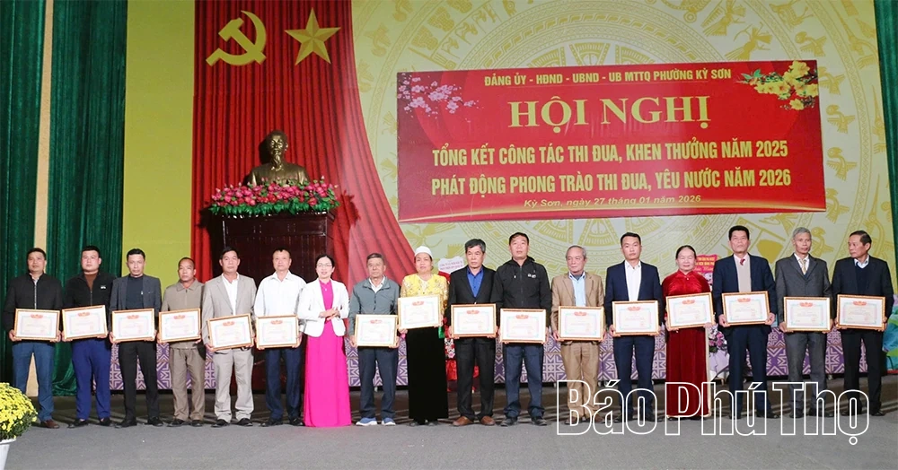 Phường Kỳ Sơn ph&aacute;t động phong tr&agrave;o thi đua, y&ecirc;u nước năm 2026