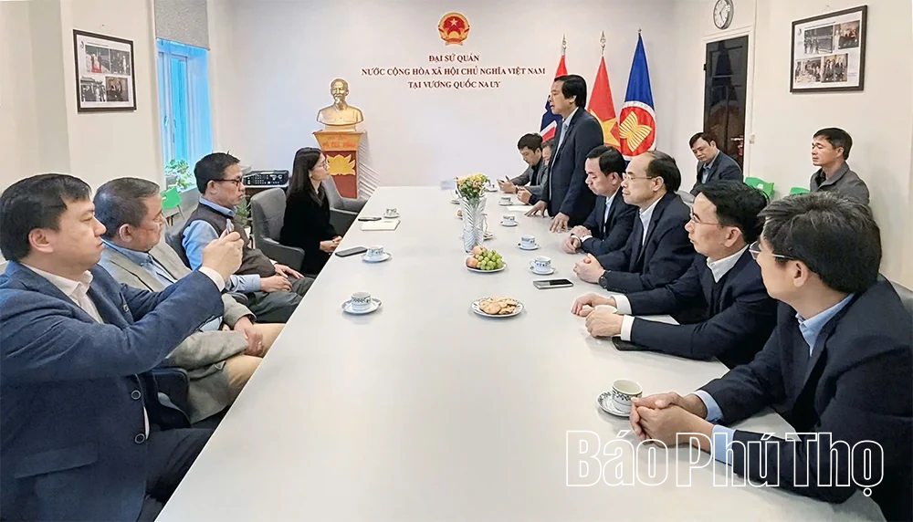 Tăng cường phối hợp với các Đại sứ quán Việt Nam tại Nga, Na Uy và Đan Mạch, đẩy mạnh thu hút đầu tư vào tỉnh Phú Thọ
