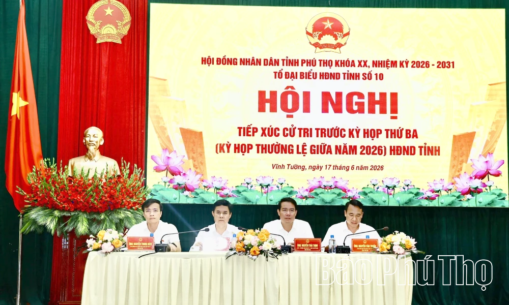 Tổ đại biểu số 10 HĐND tỉnh tiếp xúc cử tri 3 xã: Vĩnh Tường, Vĩnh Phú, Thổ Tang