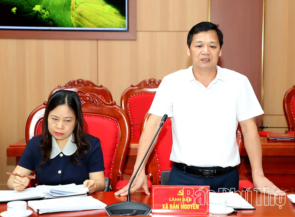 Thông qua kết quả giám sát Ban Thường vụ Đảng ủy MTTQ tỉnh và các xã Phùng Nguyên, Bản Nguyên