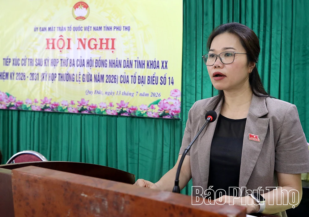 Tổ đại biểu HĐND tỉnh số 14 tiếp xúc cử tri các xã Quy Đức, Đức Nhàn và Tân Pheo
