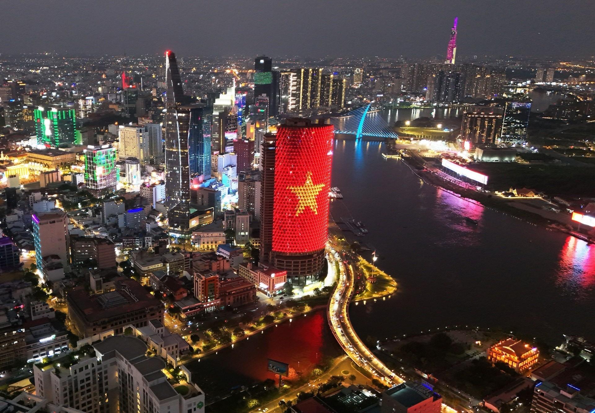 Trung t&acirc;m Th&agrave;nh phố Hồ Ch&iacute; Minh. (Ảnh: Hồng Đạt/TTXVN)