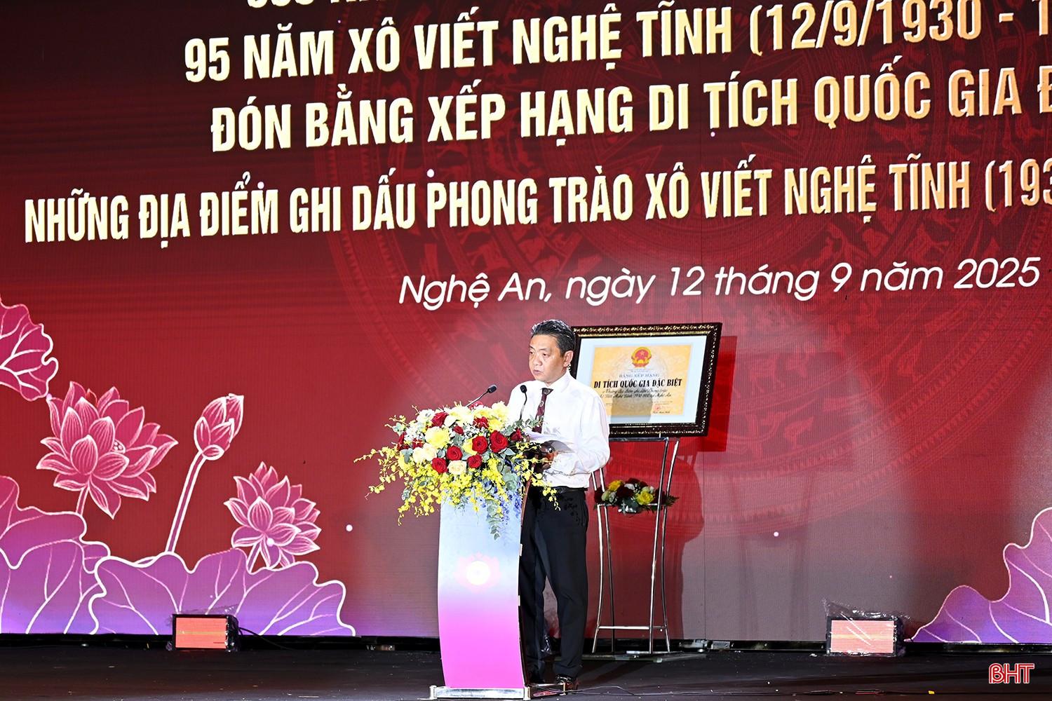 Đồng chí Hoàng Đạo Cương - Thứ trưởng Bộ VH-TT&DL phát biểu tại buổi lễ. bqbht_br_dsc-53d26.jpg