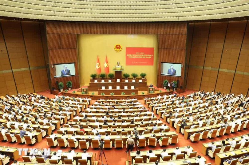 Hội nghị quán triệt, triển khai thực hiện Nghị quyết của Bộ Chính trị về triển khai đường lối đối ngoại Đại hội XIV của Đảng. (Ảnh: Phương Hoa/TTXVN)