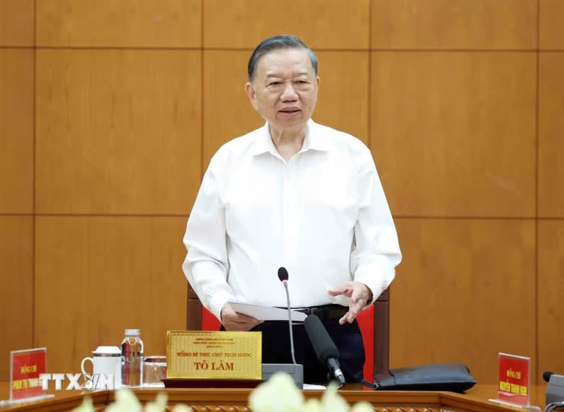 Tổng Bí thư, Chủ tịch nước Tô Lâm phát biểu. (Ảnh: Thống Nhất/TTXVN)