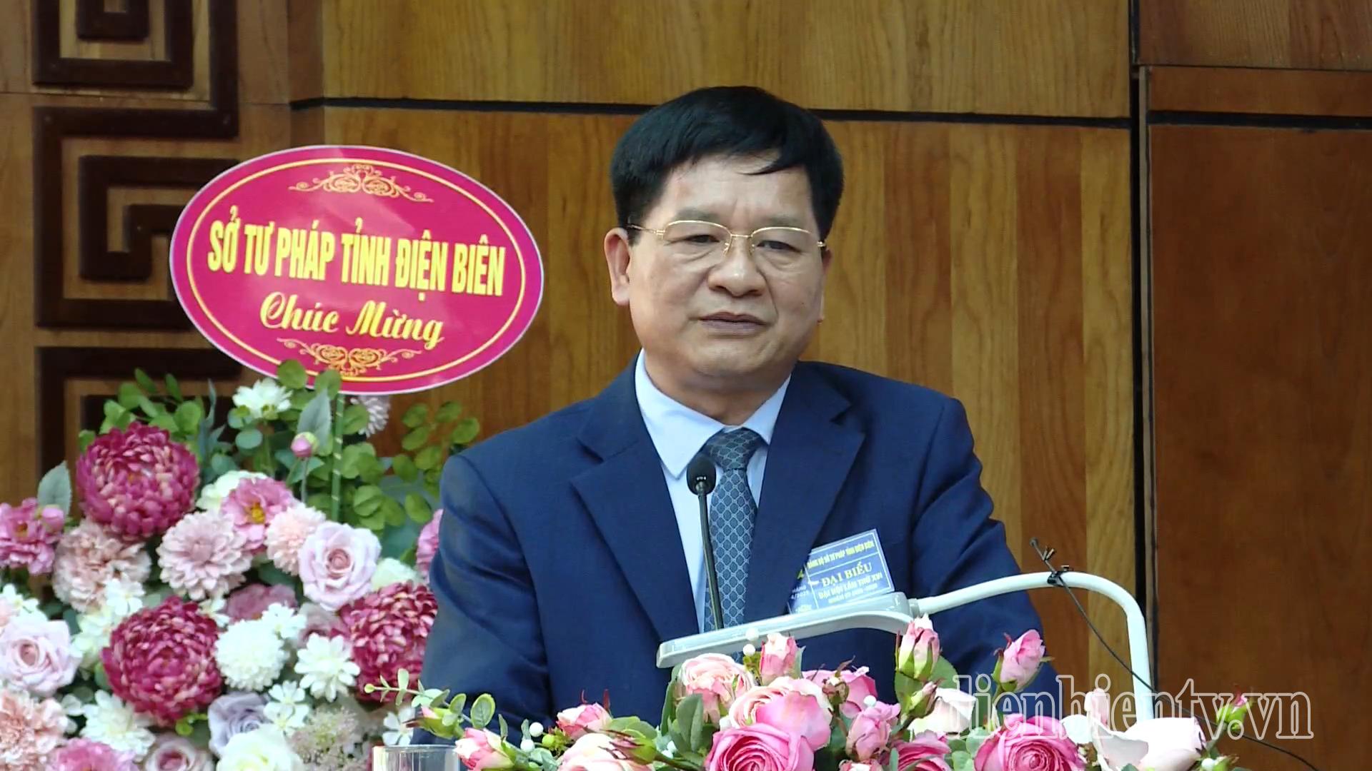 Chủ tịch UBND tỉnh Lê Thành Đô phát biểu chỉ đạo đại hội. 