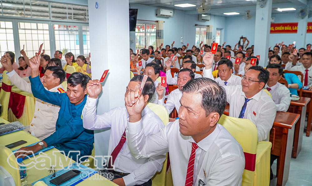 Đại hội biểu quyết thông qua nghị quyết Đại hội