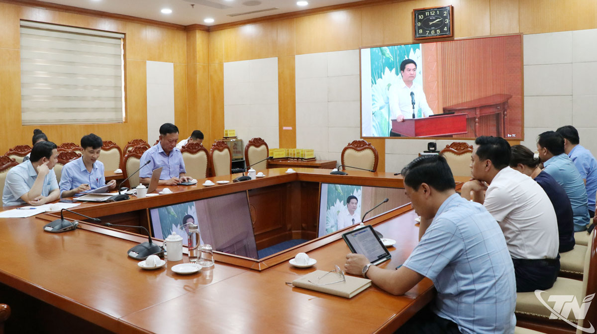 Các đại biểu dự Hội nghị tại điểm cầu Thái Nguyên.