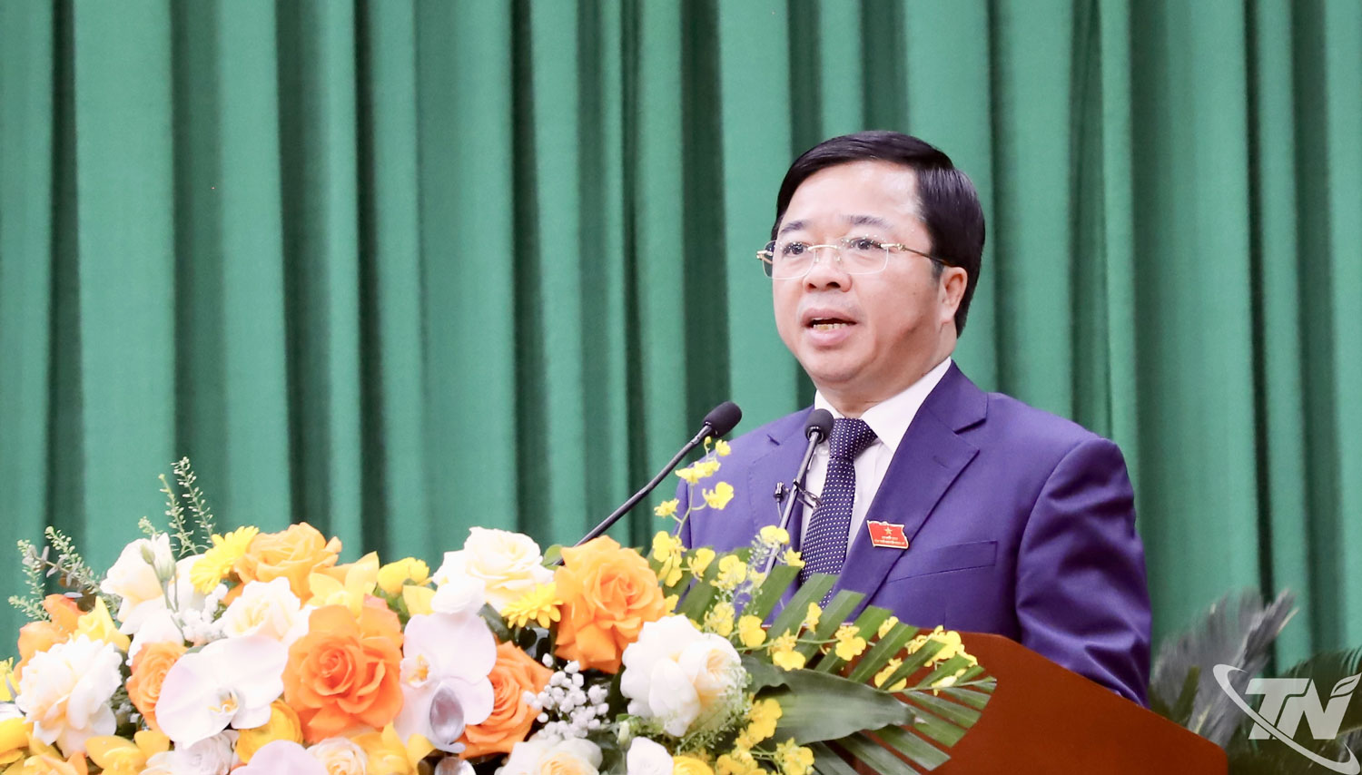 Đồng chí Bùi Văn Lương phát biểu bế mạc Kỳ họp.