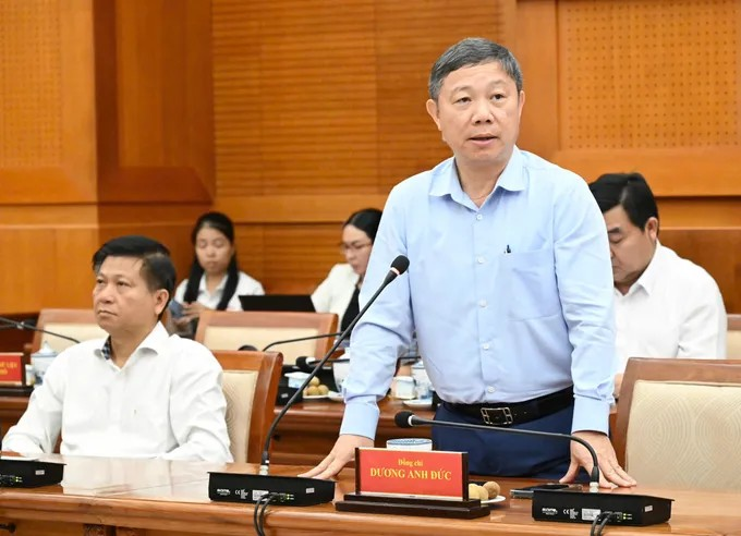 Trưởng Ban Tuyên giáo và Dân vận Thành ủy TPHCM Dương Anh Đức phát biểu. Ảnh: VIỆT DŨNG