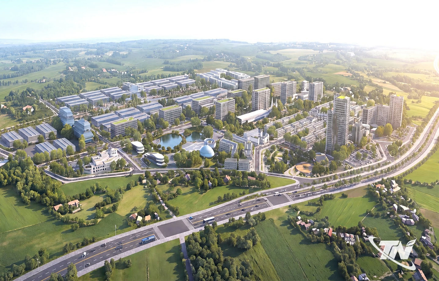 GRDP quý II năm 2026 của Thái Nguyên ước tăng 11,28%, đứng thứ 3 toàn quốc. Trong ảnh: Phối cảnh Khu công nghệ số tập trung Yên Bình với tổng mức đầu tư trên 3.500 tỷ đồng.