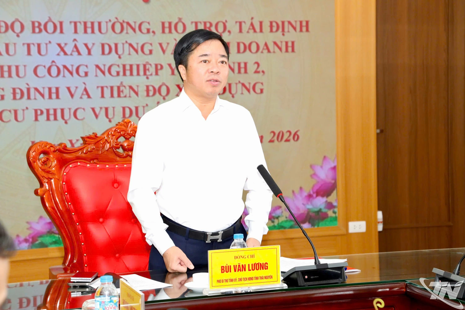 Đồng chí Bùi Văn Lương phát biểu kết luận Hội nghị kiểm tra.