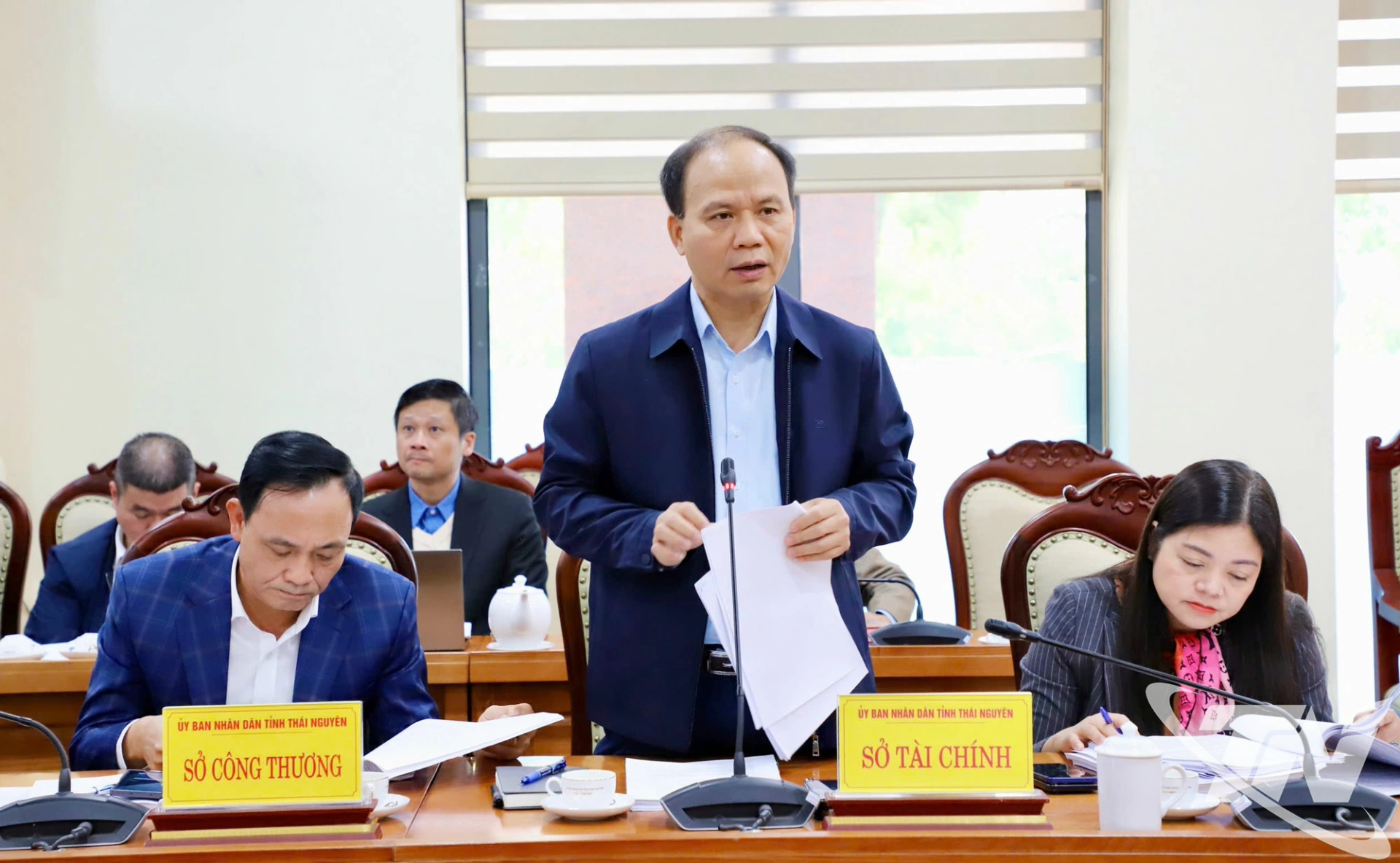 Lãnh đạo Sở Tài chính báo cáo tiến độ điều chỉnh Quy hoạch tỉnh.