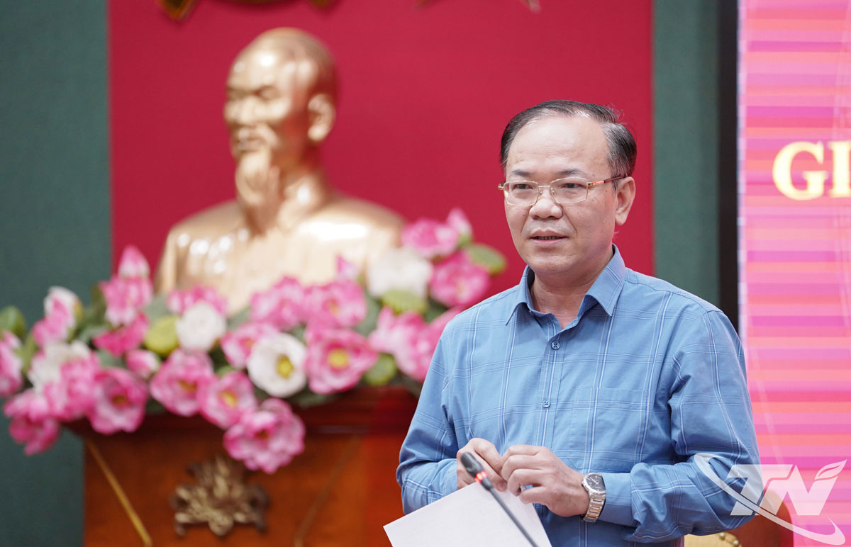 Lãnh đạo Sở Văn hóa, Thể thao và Du lịch phát biểu tại Hội nghị.