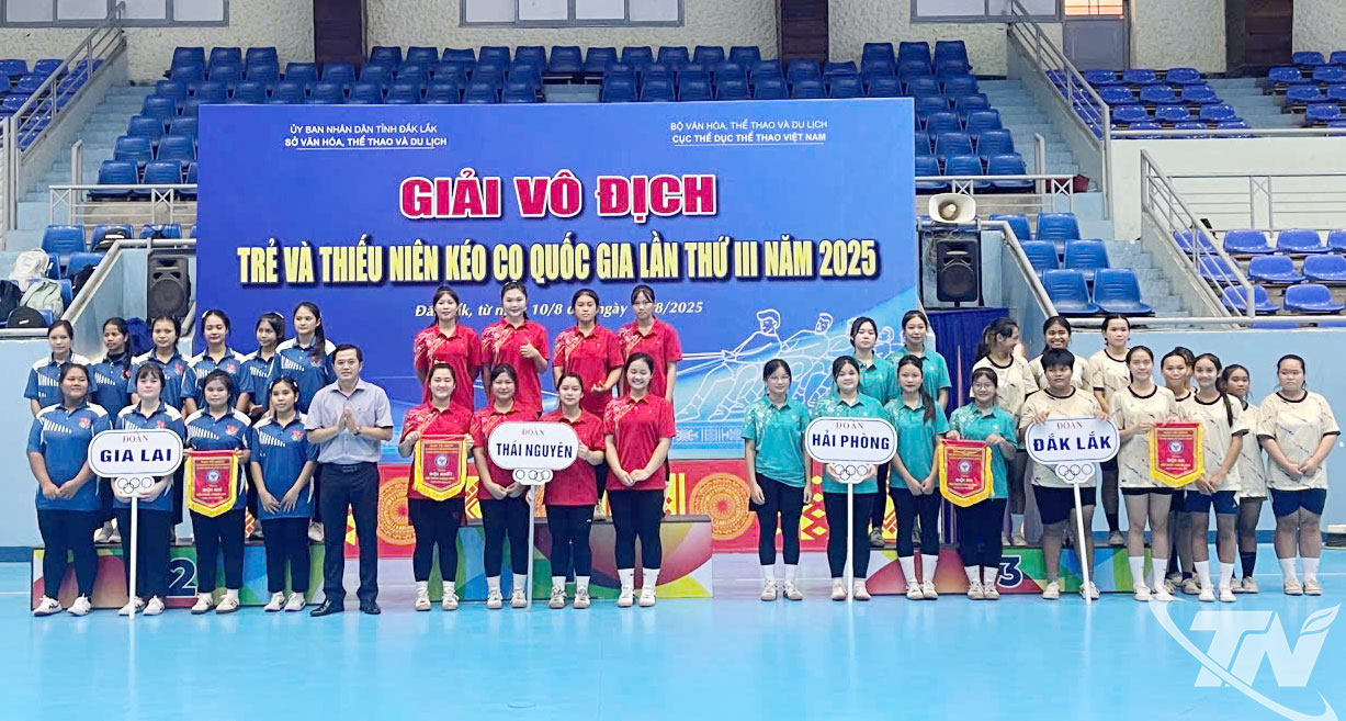 Đoàn Thái Nguyên giành vị trí Nhất toàn đoàn tại Giải vô địch trẻ và thiếu niên kéo co quốc gia năm 2025.