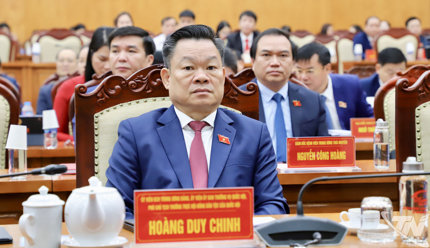 Đồng chí Hoàng Duy Chinh, Ủy viên Trung ương Đảng, Ủy viên Ban Thường vụ Đảng ủy Quốc hội, Ủy viên Ủy ban Thường vụ Quốc hội, Phó Chủ tịch Thường trực Hội đồng Dân tộc của Quốc hội dự Kỳ họp.