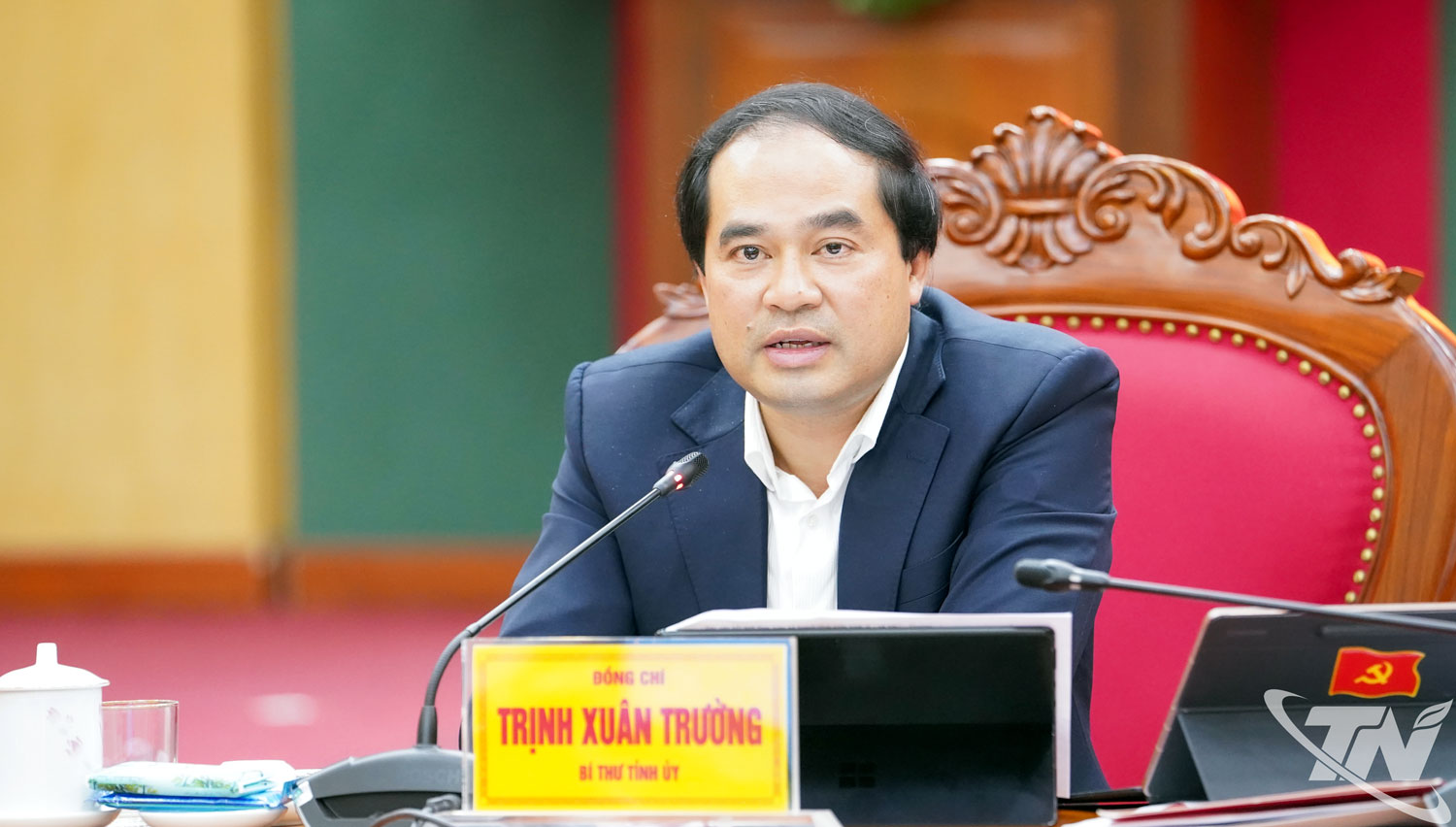 Đồng chí Bí thư Tỉnh ủy Trịnh Xuân Trường phát biểu kết luận Hội nghị.