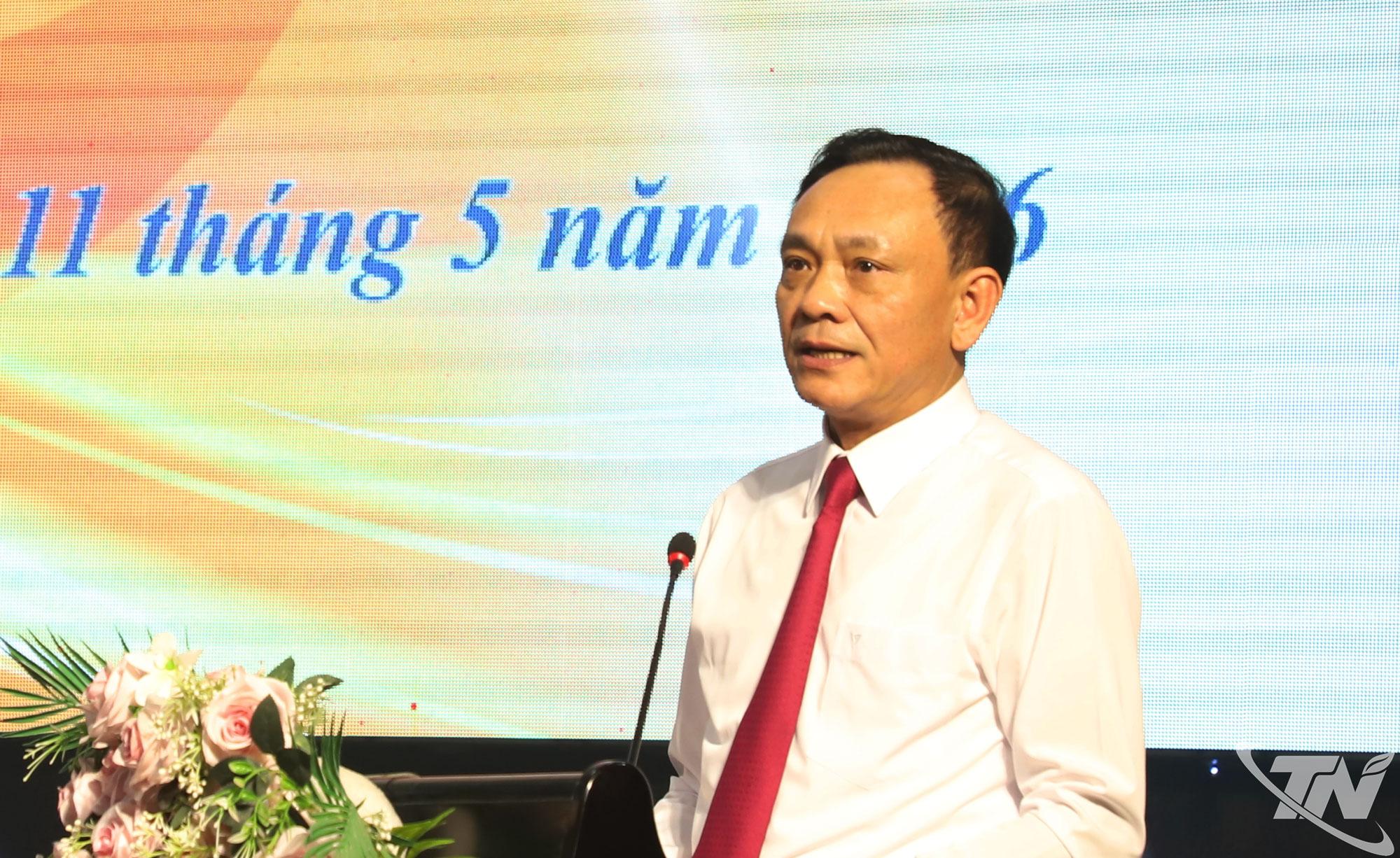 Đồng chí Phạm Văn Thọ, Ủy viên Ban Thường vụ Tỉnh ủy, Giám đốc Sở Công Thương, phát biểu.