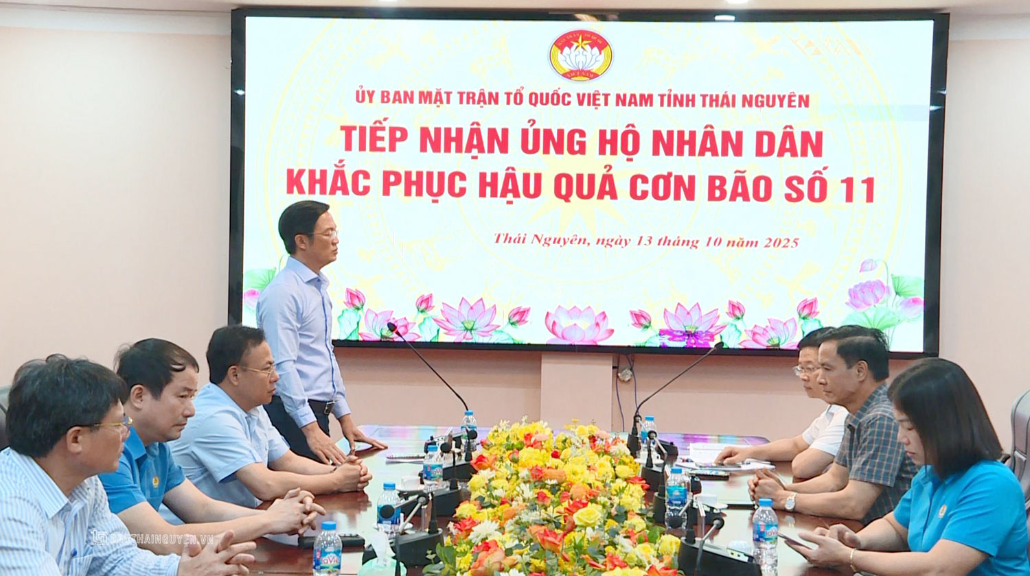 Đoàn công tác thành phố Hải Phòng chia sẻ với tỉnh Thái Nguyên những thiệt hại do bão số 11 gây ra