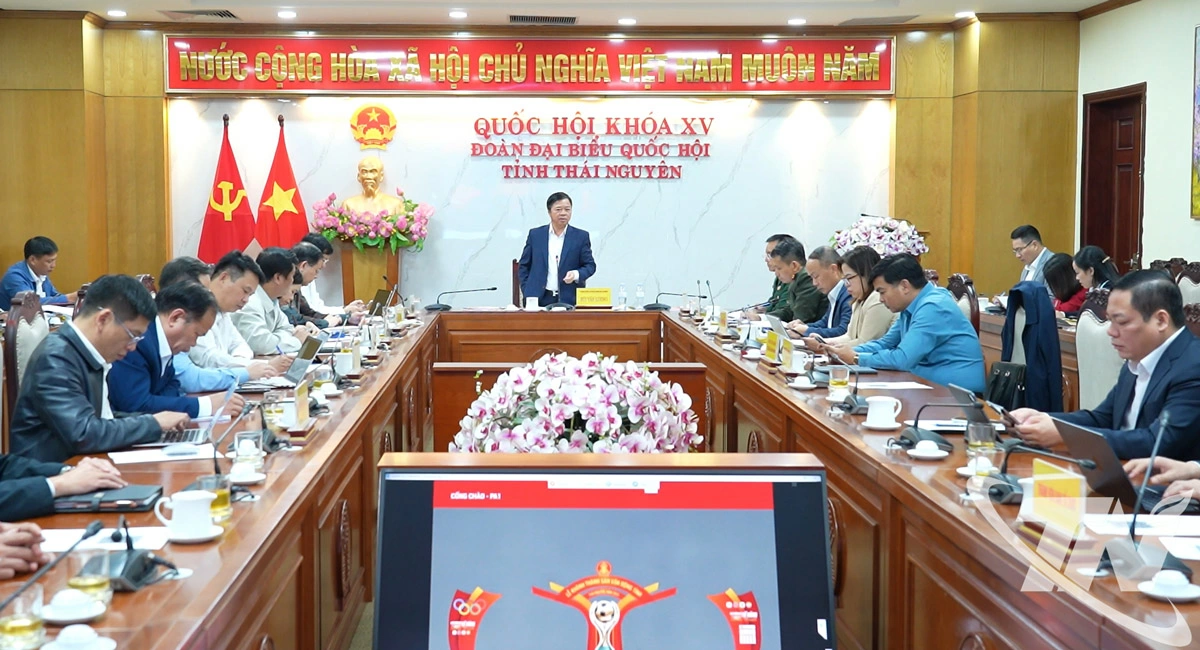 Đồng chí Bùi Văn Lương, Ủy viên Ban Thường vụ Tỉnh ủy, Phó Chủ tịch UBND tỉnh chủ trì cuộc họp.