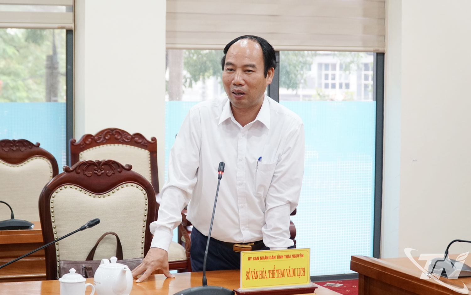 Đại diện Sở Văn hóa, Thể thao và Du lịch phát biểu.