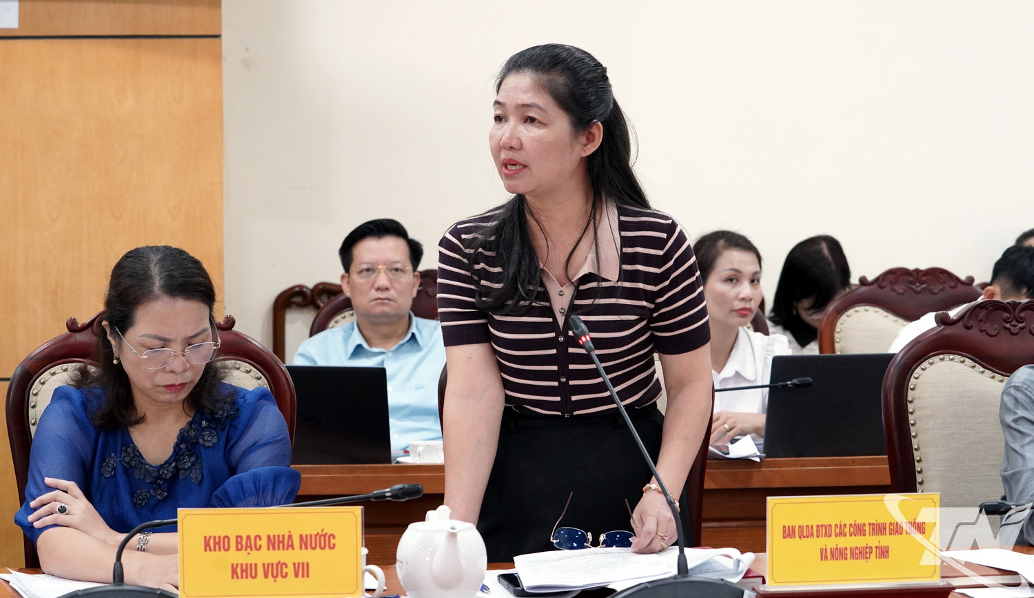 Lãnh đạo các sở, ngành, địa phương phát biểu tại Hội nghị.