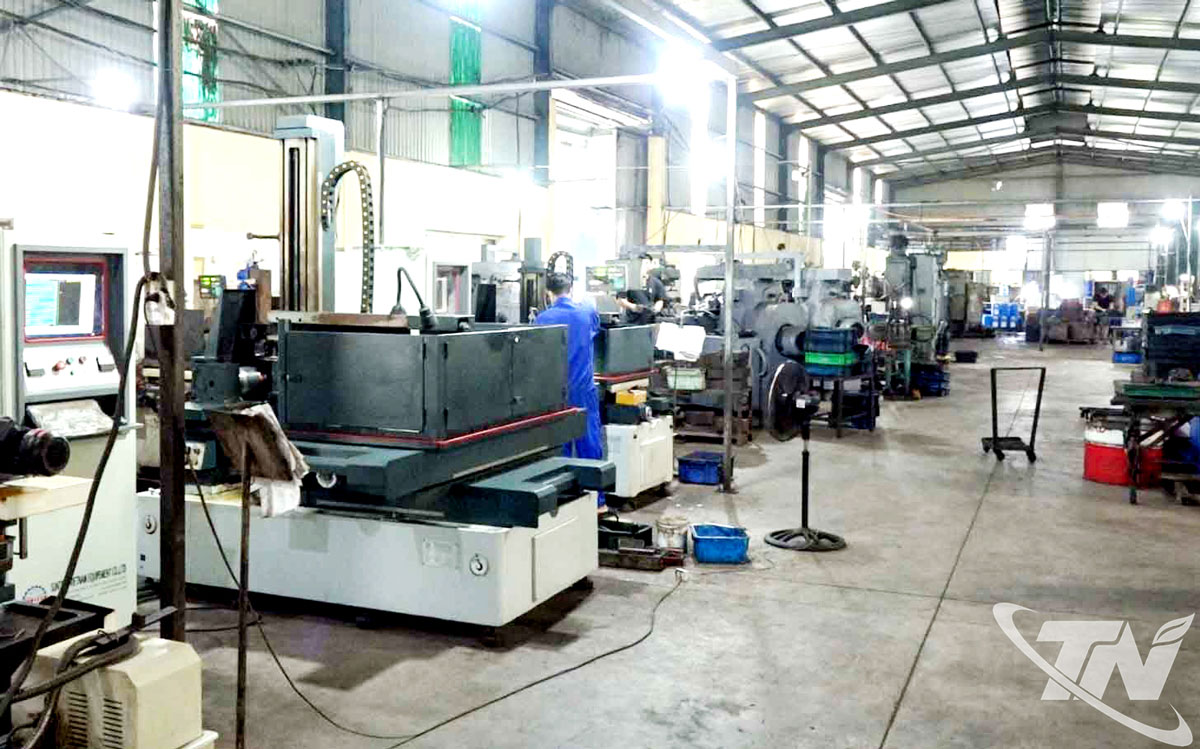 Nguồn kinh phí khuyến công hỗ trợ nhiều doanh nghiệp, cơ sở sản xuất cơ khí trên địa bàn tỉnh đầu tư máy móc, nâng cao năng lực sản xuất.