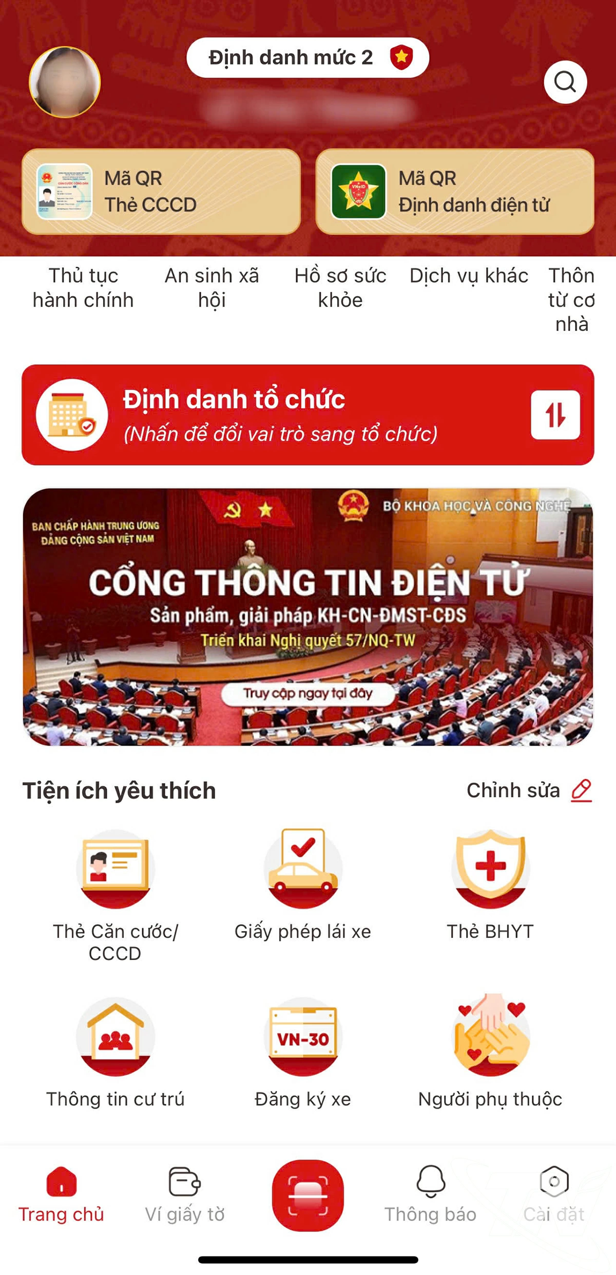 VNeID mức độ 2 cung cấp nhiều tiện ích.