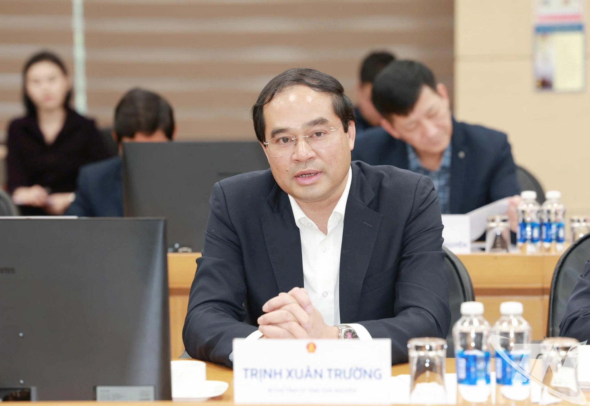 Đồng chí Bí thư Tỉnh ủy Thái Nguyên Trịnh Xuân Trường phát biểu tại buổi làm việc.