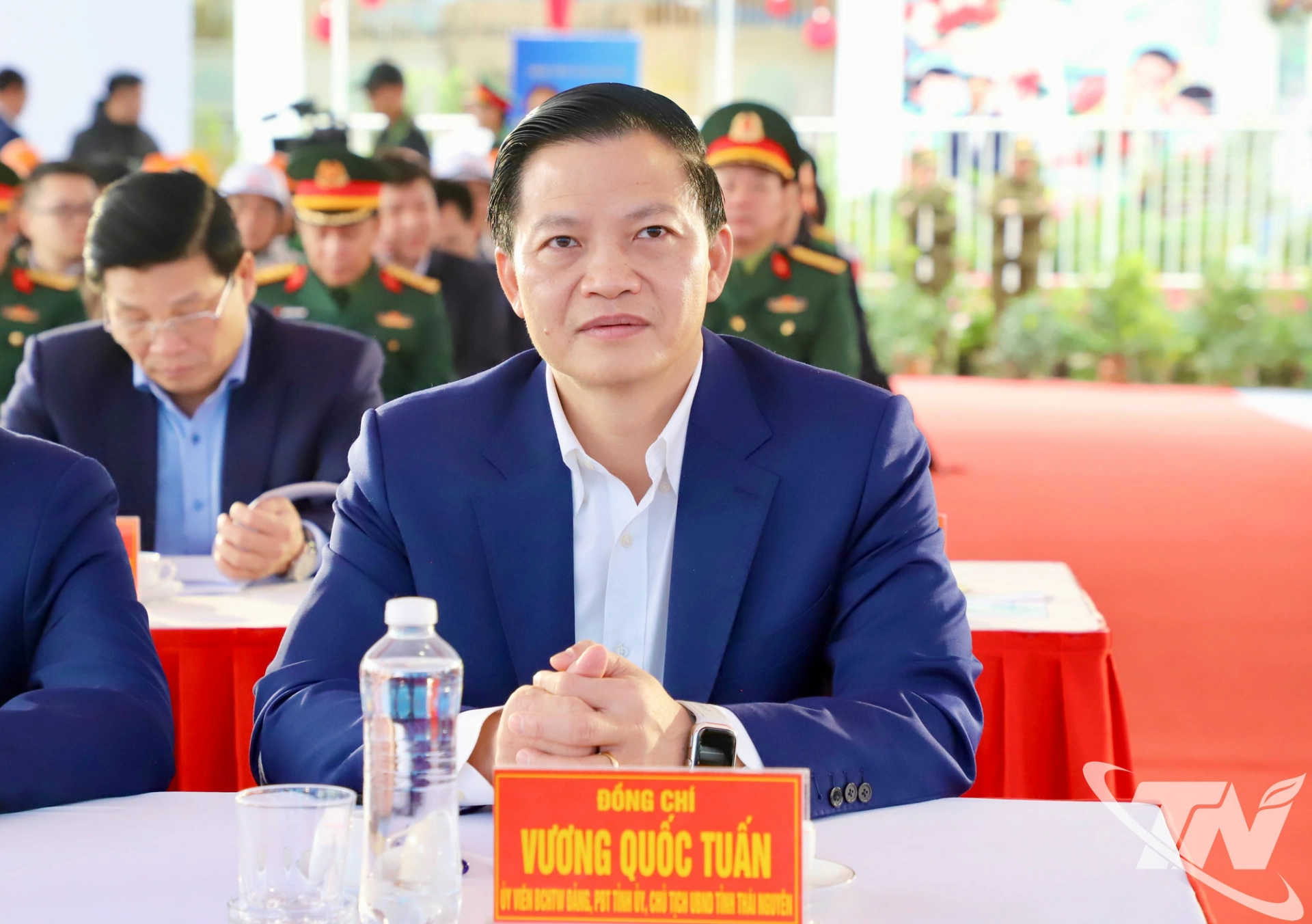 Đồng ch&iacute; Chủ tịch UBND tỉnh Th&aacute;i Nguy&ecirc;n Vương Quốc Tuấn dự Lễ khởi c&ocirc;ng.