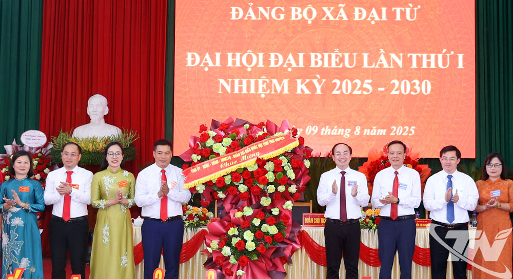 Đại hội đại biểu Đảng bộ xã Đại Từ lần thứ I nhiệm kỳ 2025-20230 được tổ chức thành công.