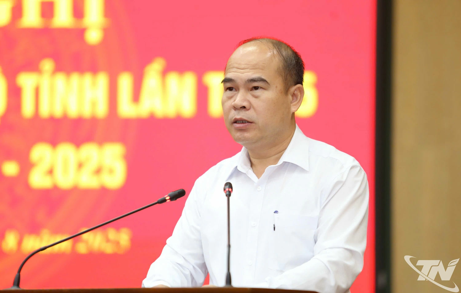 Đồng chí Lường Đức Thắng, Ủy viên Ban Thường vụ, Trưởng Ban Nội chính Tỉnh ủy, quán triệt Kết luận số 182-KL/TW ngày 29/7/2025 của Bộ Chính trị.