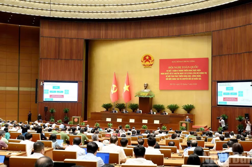 Hội nghị toàn quốc sơ kết 1 năm 6 tháng triển khai thực hiện Nghị quyết số 57-NQ/TW, ngày 22/12/2024 của Bộ Chính trị về đột phá phát triển khoa học, công nghệ, đổi mới sáng tạo và chuyển đổi số quốc gia.