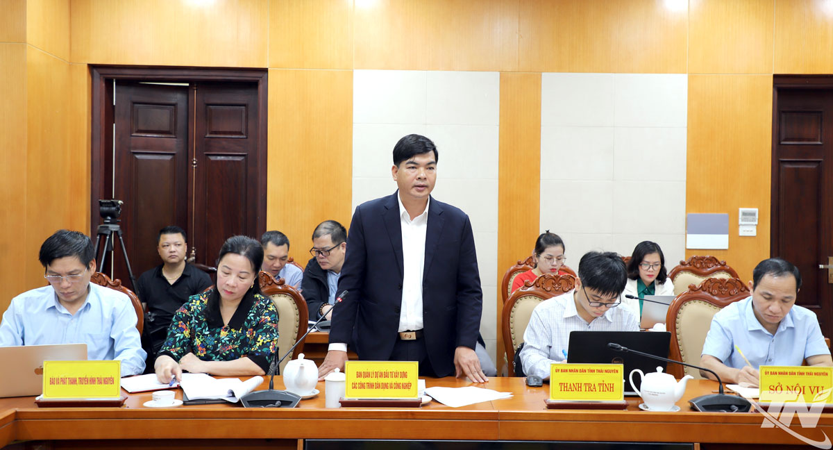 Ban quản lý dự án đầu tư xây dựng các công trình dân dụng và công nghiệp tỉnh báo cáo tình hình thực hiện 3 dự án..