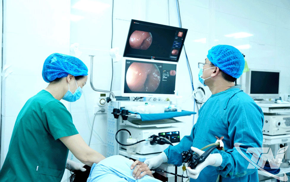 Một ca nội soi có sự hỗ trợ của trí tuệ nhân tạo (AI) tại Trung tâm Nội soi, Bệnh viện A Thái Nguyên.