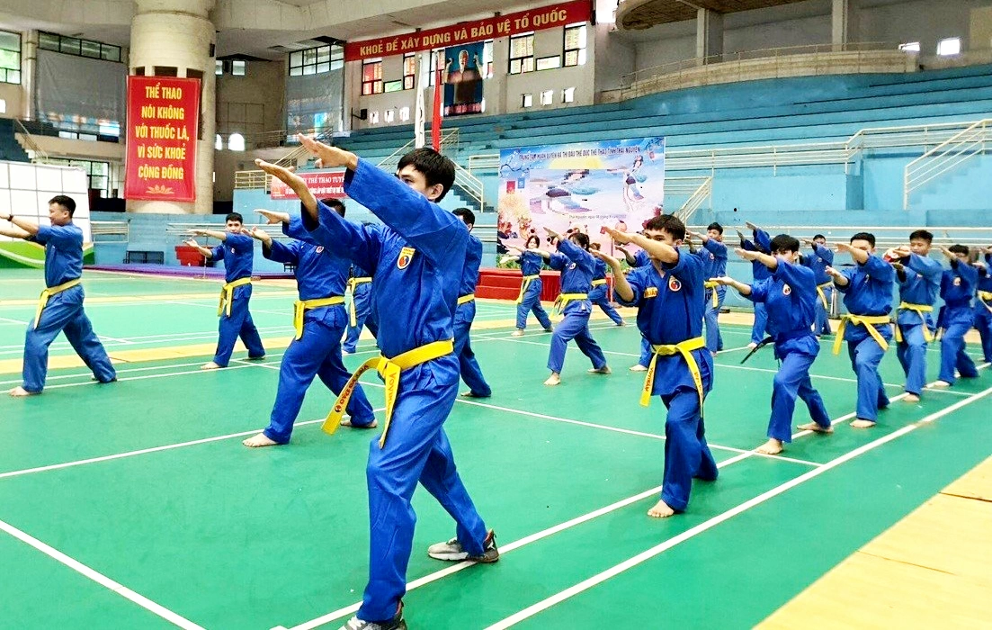 Thời gian qua, hàng nghìn học sinh, sinh viên Thái Nguyên tích cực tham gia tập luyện Vovinam