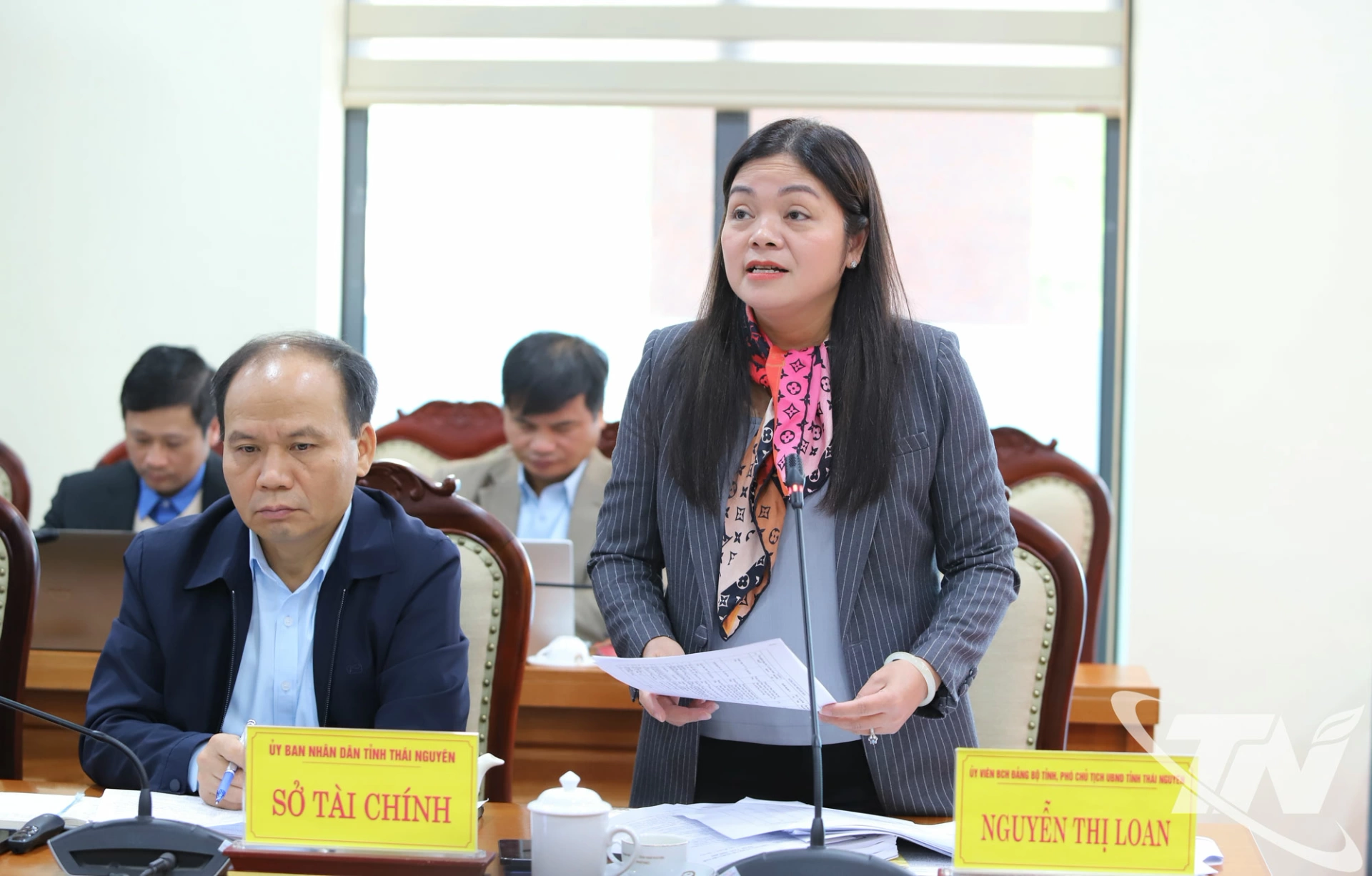 Đồng chí Phó Chủ tịch UBND tỉnh Nguyễn Thị Loan phát biểu.