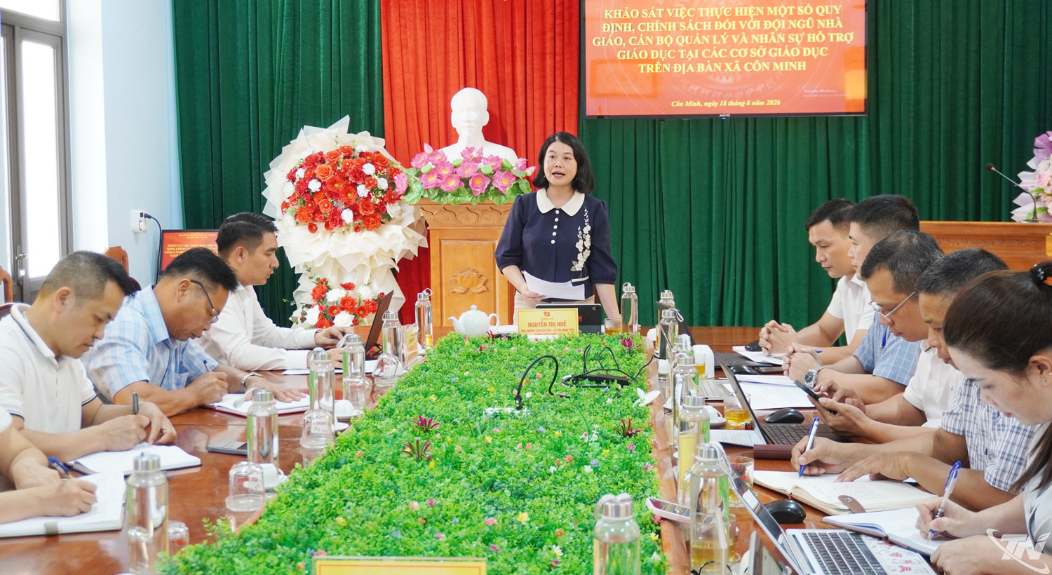 Đoàn khảo sát tại xã Xuân Dương.