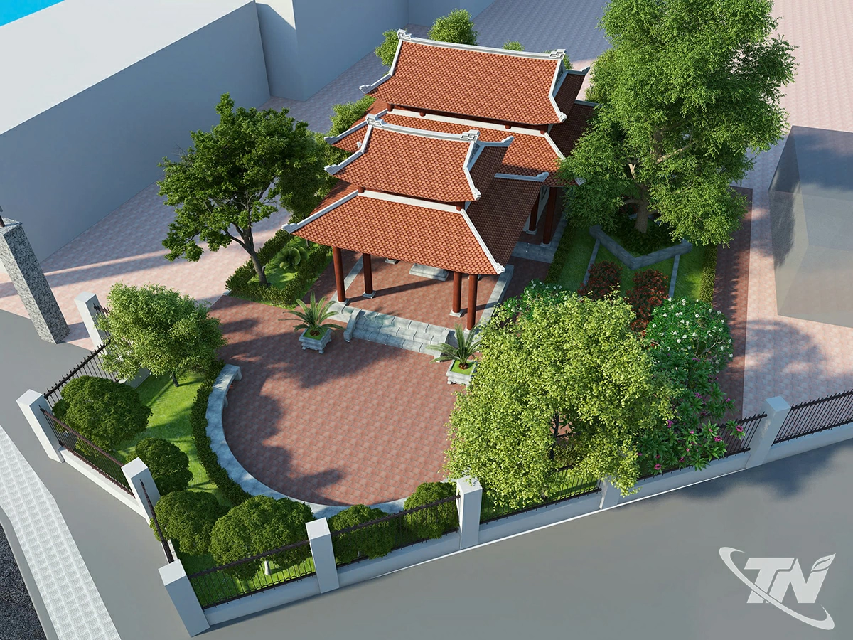 Phối cảnh di tích đang được sửa chữa, nâng cấp.