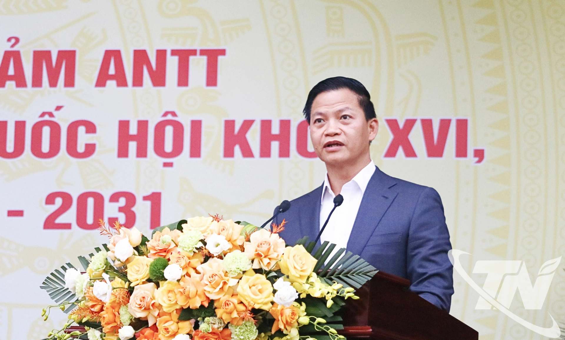 Đồng chí Chủ tịch UBND tỉnh Vương Quốc Tuấn phát biểu tại buổi Lễ.