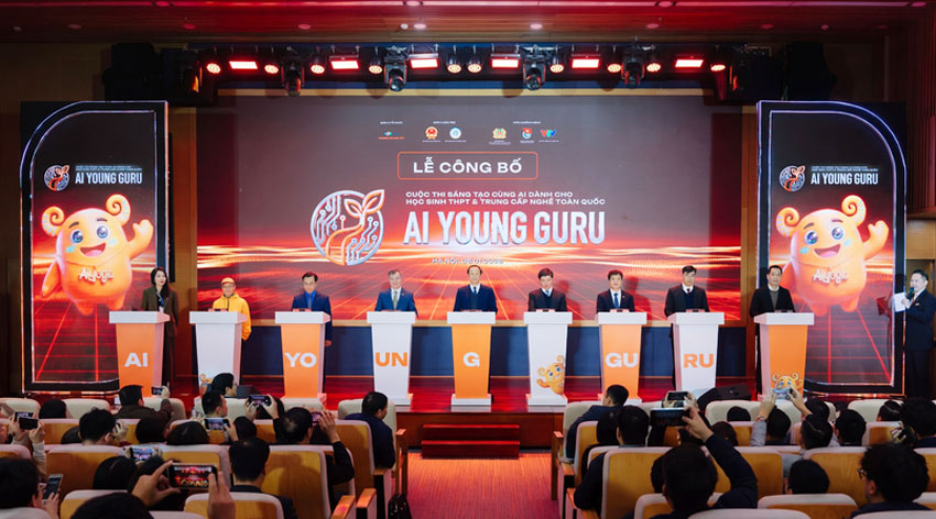 &Aacute;n n&uacute;t c&ocirc;ng bố Cuộc thi AI Young Guru.