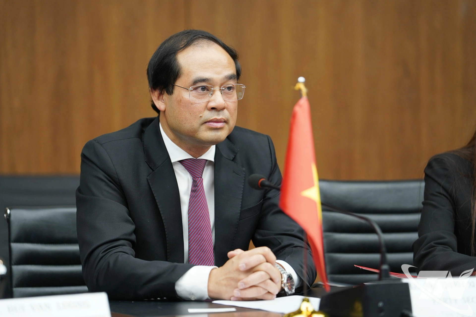 Đồng chí Bí thư Tỉnh ủy Thái Nguyên Trịnh Xuân Trường phát biểu tại buổi làm việc.