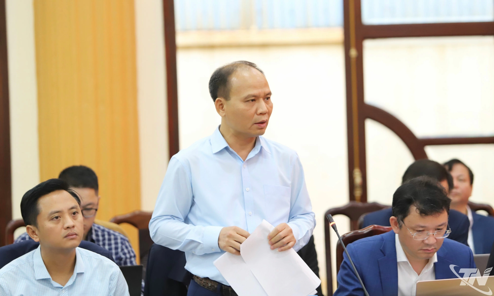 Lãnh đạo Sở Tài chính phát biểu.