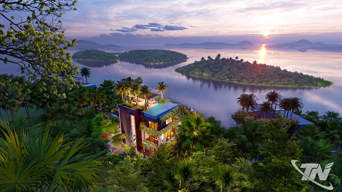 Phối cảnh Dự án Khu du lịch nghỉ dưỡng quốc tế 5 sao hồ Núi Cốc.
