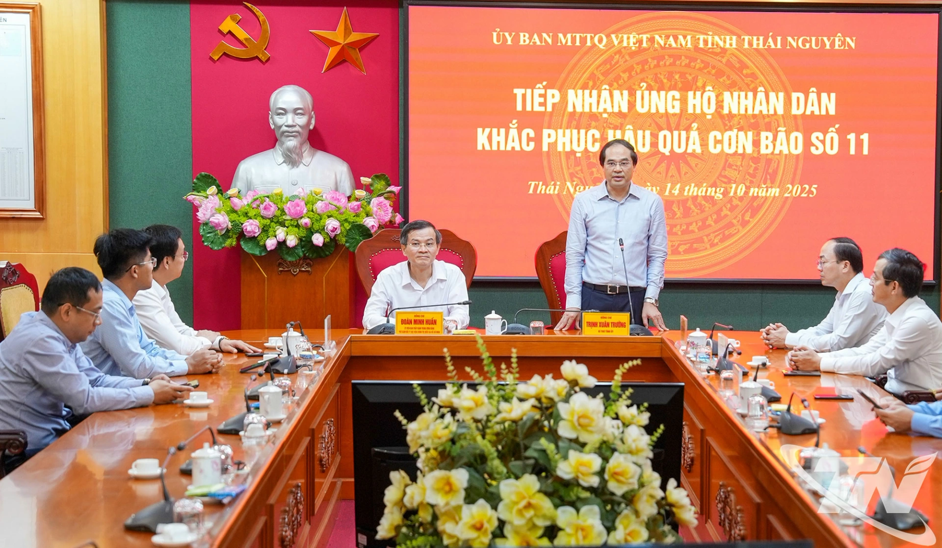 Đồng chí Bí thư Tỉnh ủy Thái Nguyên Trịnh Xuân Trường phát biểu.