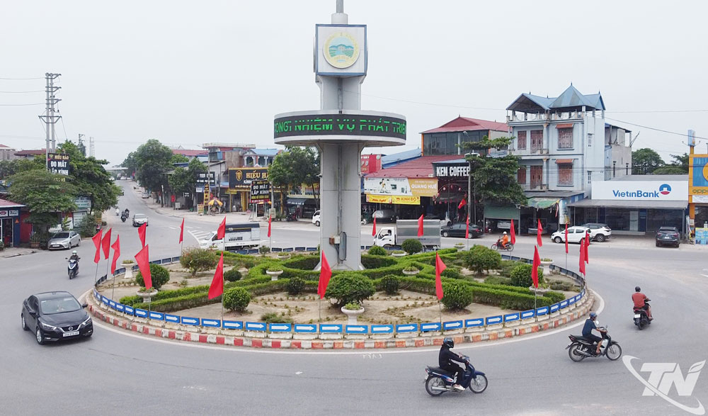 Trung tâm xã Điềm Thụy hôm nay.