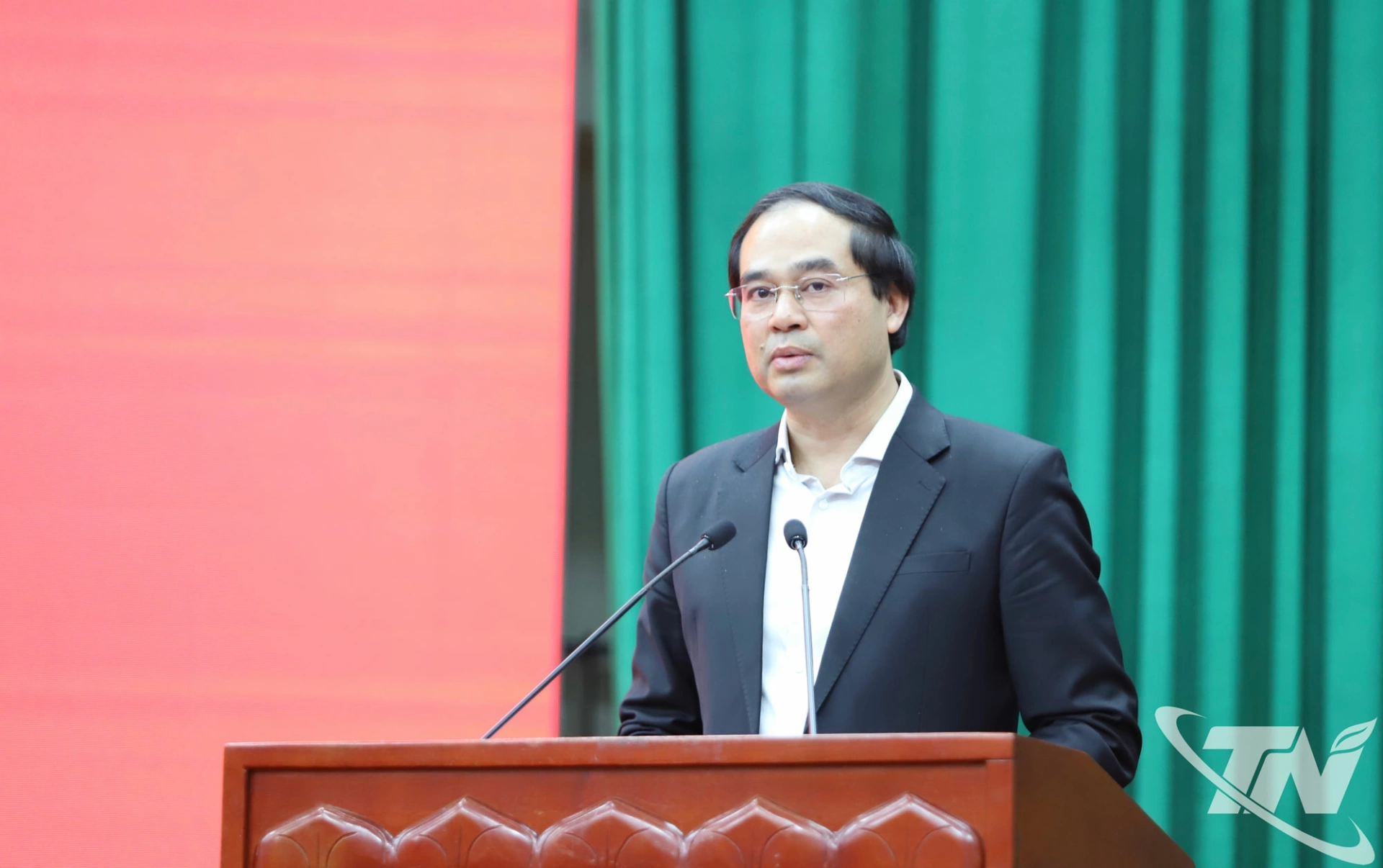 Đồng chí Bí thư Tỉnh ủy Thái Nguyên Trịnh Xuân Trường phát biểu.