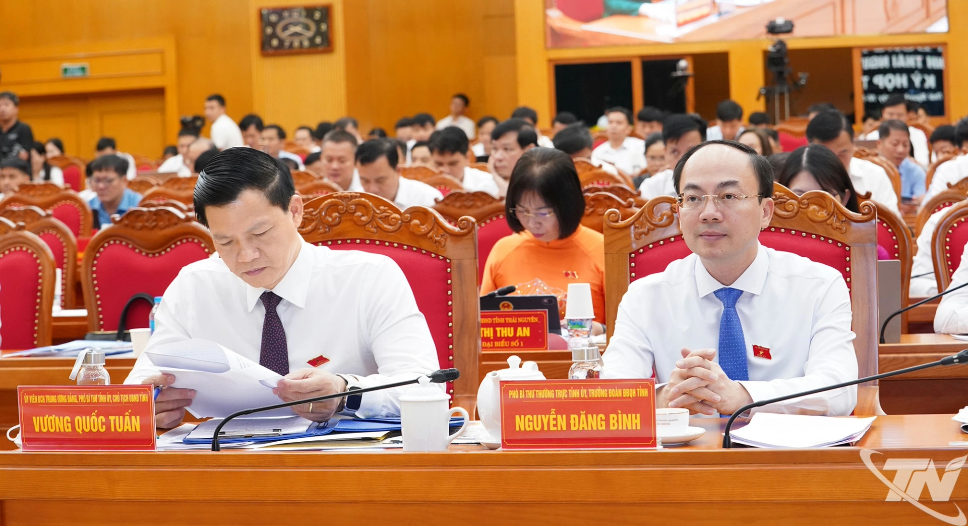 Các đồng chí Thường trực Tỉnh ủy và đại biểu dự khai mạc Kỳ họp.