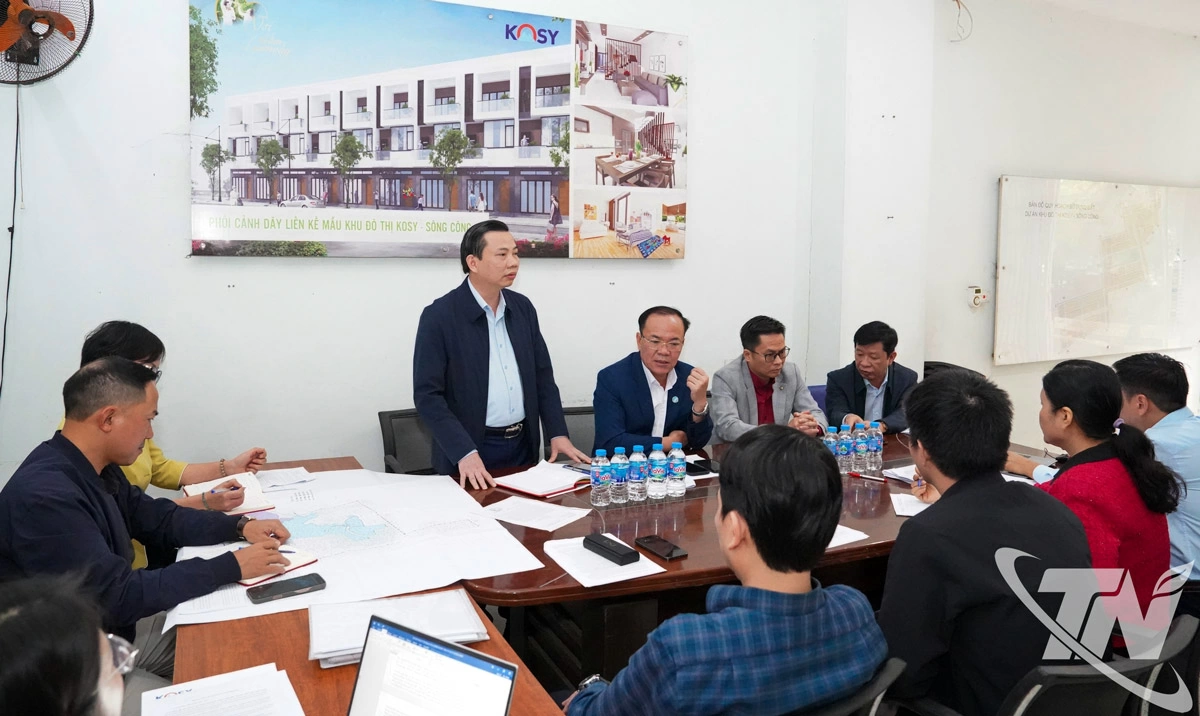 Sở Tài chính chủ trì buổi làm việc với các sở, ngành liên quan và chính quyền địa phương về tình hình triển khai Dự án Khu đô thị Sông Công.